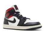 Wmns Air Jordan 1 Mid ‘Black Sail Gym Red’